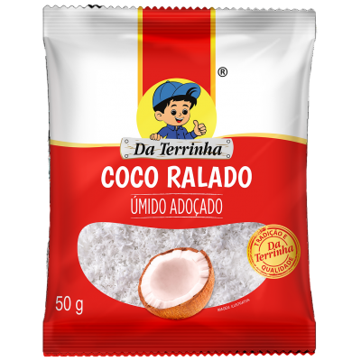 COCO RALADO UMIDO ADOÇADO DA TERRINHA 50G